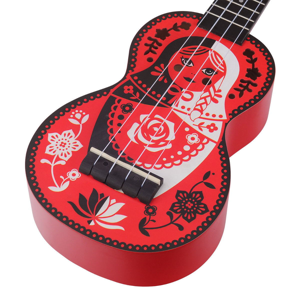 Mahalo MA1RD Art Series Soprano Ukulele - Russian Doll Motiff