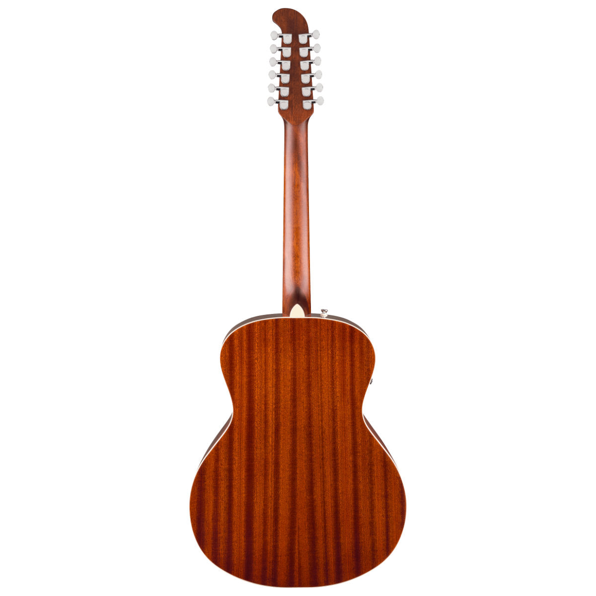 Fender California Deluxe Villager E 12-String Acoustic-Electric Guitar - Ivory Pickguard - Black