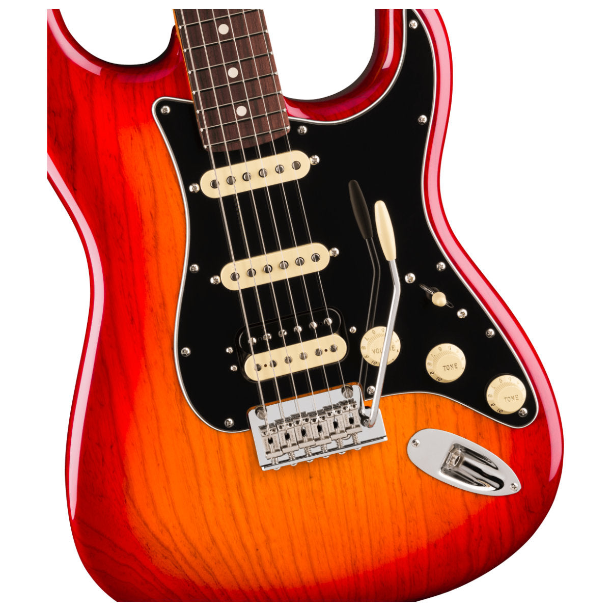 Fender American Professional Stratocaster HSS Electric Guitar - Rosewood Fingerboard - Aged Cherry Burst