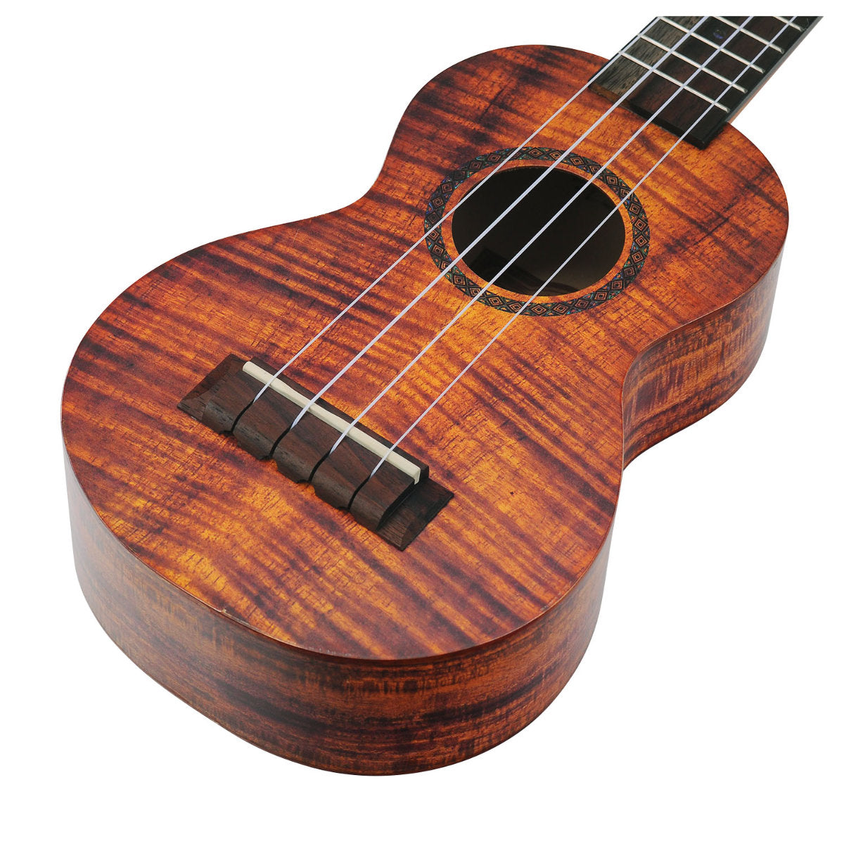 Mahalo MA1KA Artist Elite Series Soprano Ukulele - Koa Photo Flame