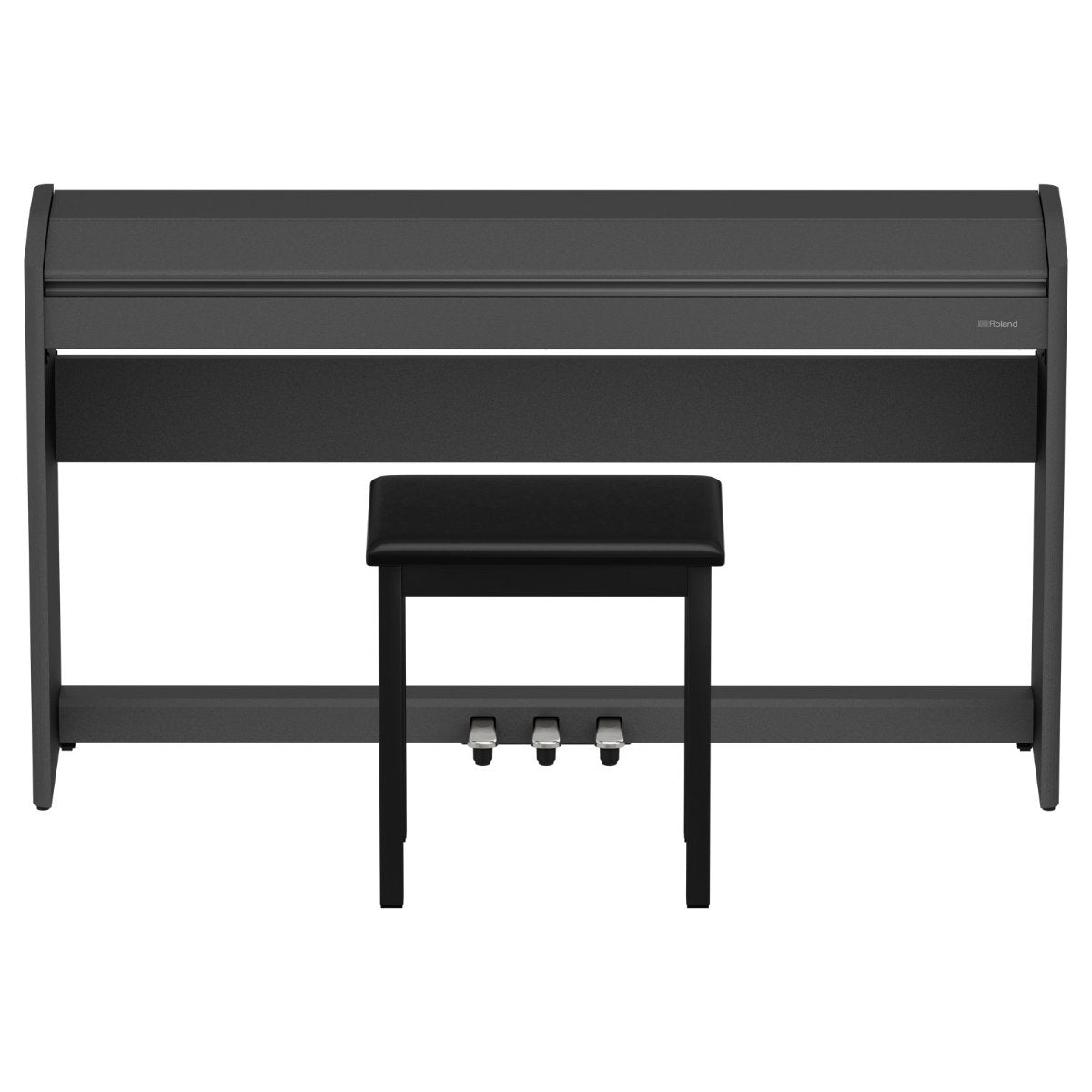 Roland F-107 Digital Upright Piano with Stand, Bench, and Pedals - Black - Bananas at Large®