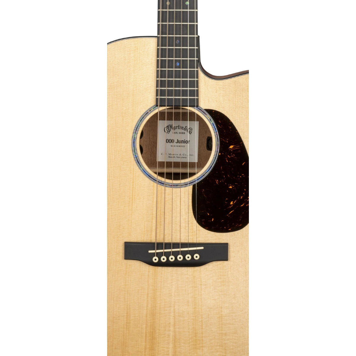Martin 000C Jr E Junior Series 14 Fret Cutaway Acoustic-Electric Guitar - Bananas at Large®
