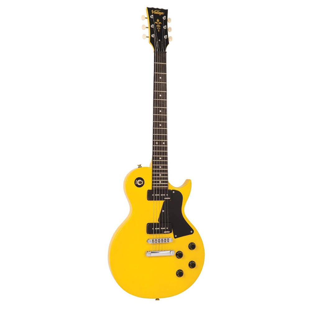 Vintage V132 ReIssued Single Cutaway w/ Dual P90s  Electric Guitar - TV Yellow