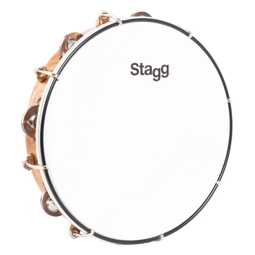 Stagg Tuneable Plastic Tambourine w/ 1 Row of Jingles - 10in