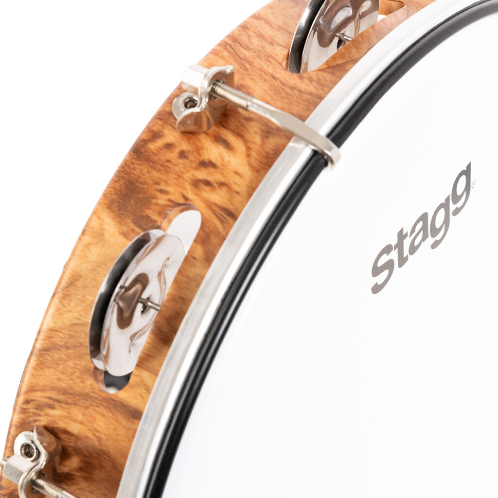 Stagg Tuneable Plastic Tambourine w/ 1 Row of Jingles - 10in