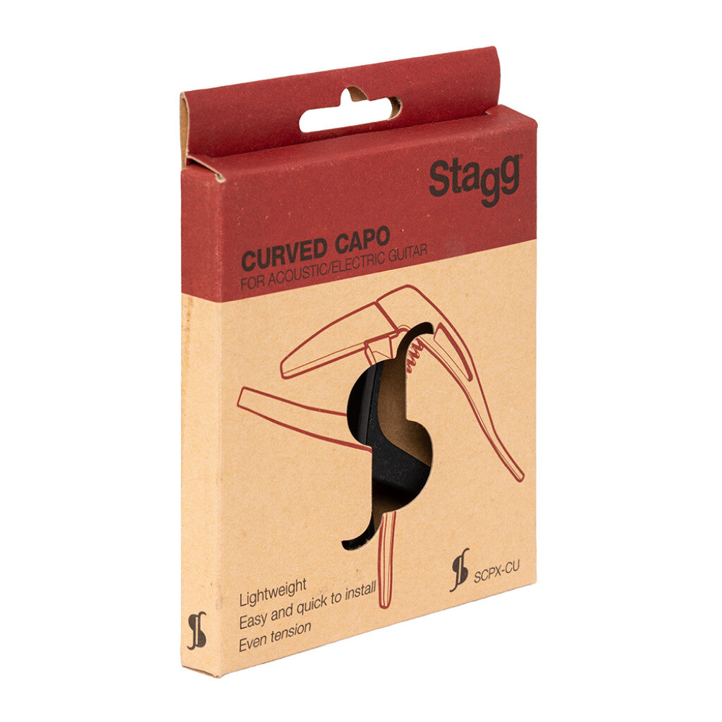 Stagg Stagg Curved Trigger Capo for Acoustic/Electric Guitar - Black
