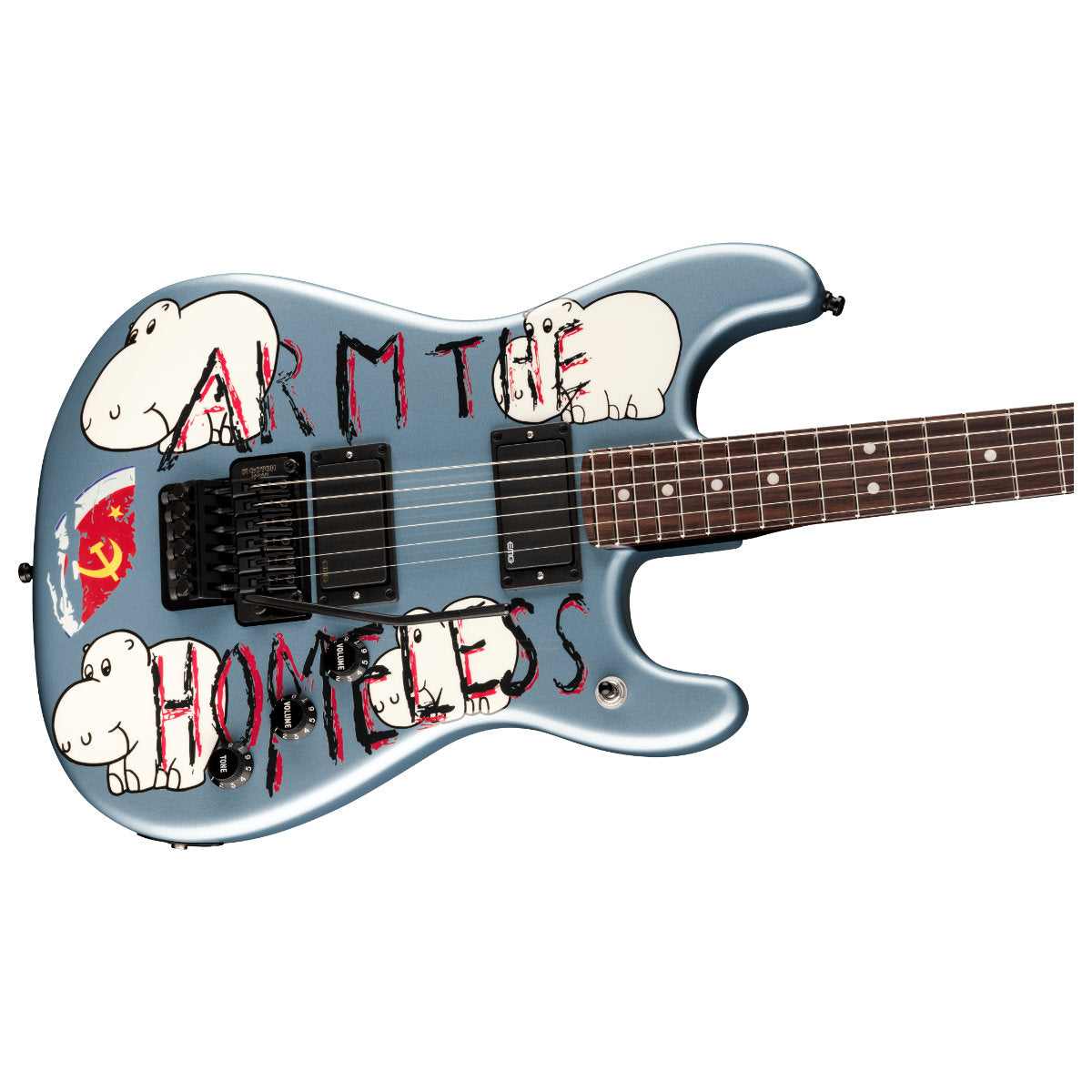 Fender Tom Morello "Arm The Homeless" Stratocaster Electric Guitar - Rosewood Fingerboard - Blue Ice Metallic