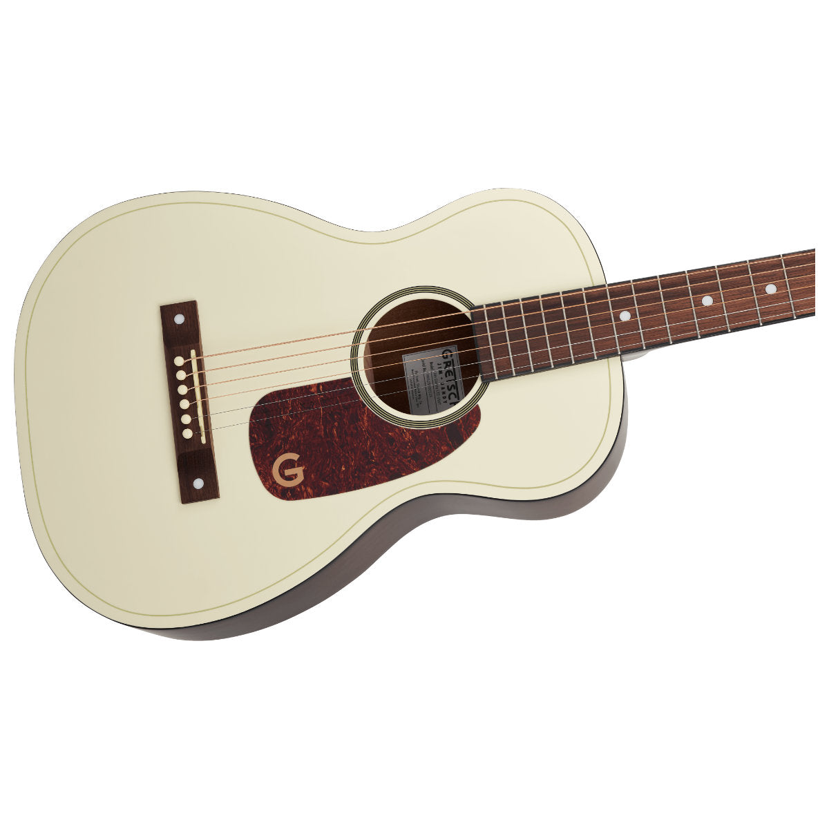 Gretsch Jim Dandy Parlor Limited Edition Acoustic Guitar - Walnut Fingerboard Tortoise Pickguard - Vintage White