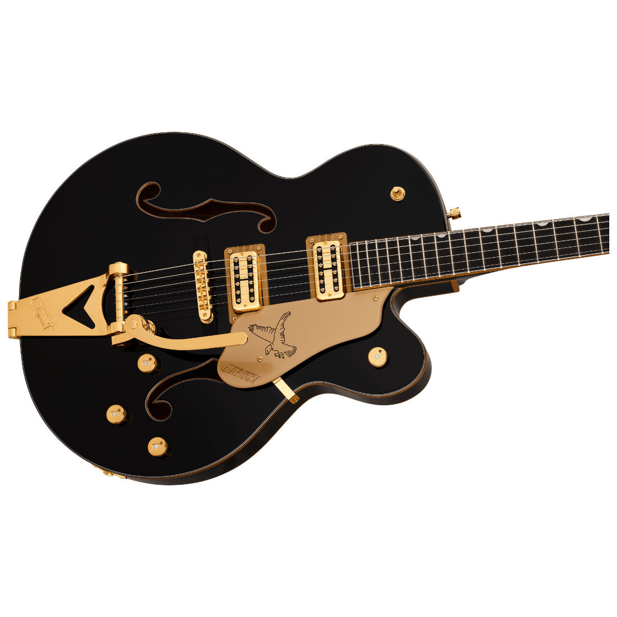 Gretsch Synchromatic™ Falcon™ Hollow Body Single-Cut Electric Guitar w/ Bigsby® - Ebony Fingerboard - Black - Bananas at Large®