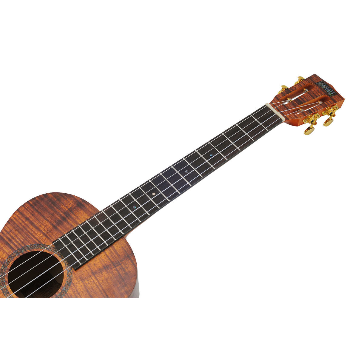 Mahalo MA4KA Artists Elite Series Baritone Ukulele - Koa Photo Flame - Bananas at Large®
