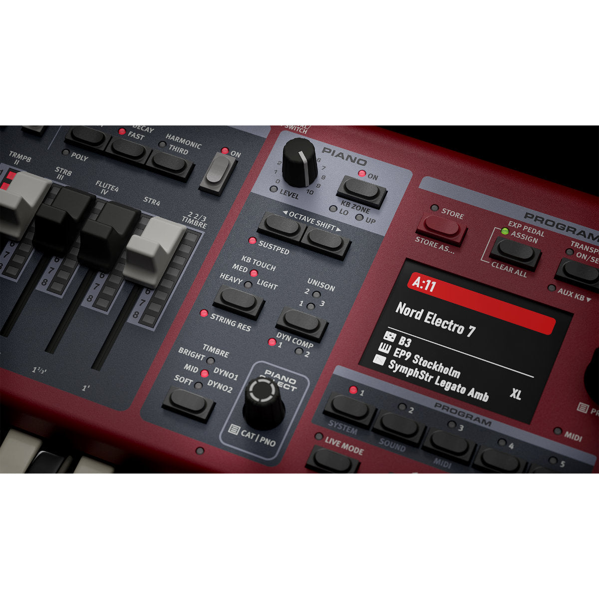 Nord Electro 7 61-Key Semi-Weighted Waterfall Portable Keyboard - Bananas at Large®