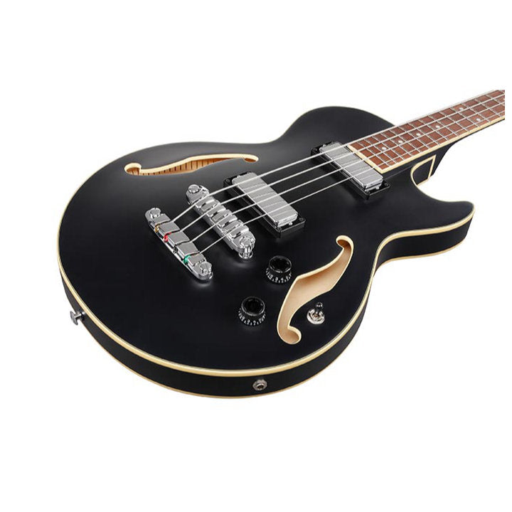 Ibanez AGB200 Artcore Semi-Hollow Electric Bass - Black Flat - Bananas at Large®