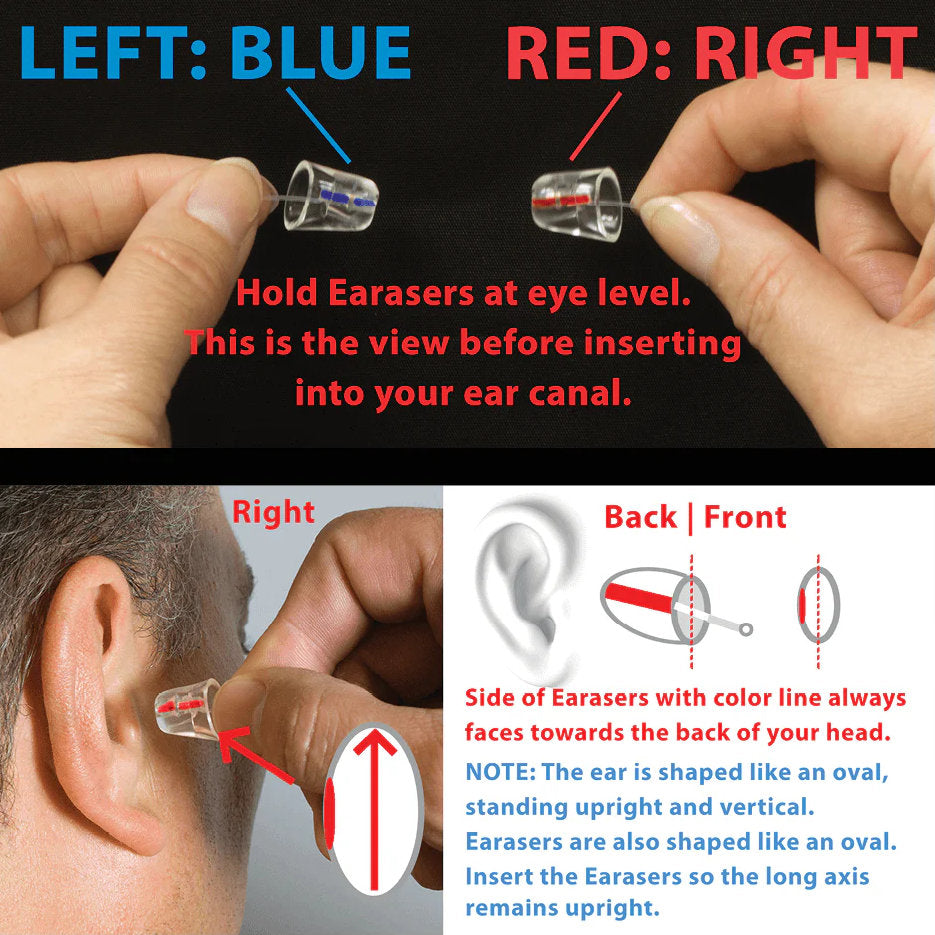Earasers Earplugs for Musicians and Concertgoers - Max Filter - X-Small