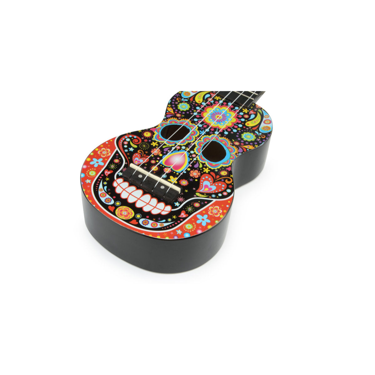 Mahalo MA1-SKBK Art Soprano Ukulele - Day of the Dead Graphic