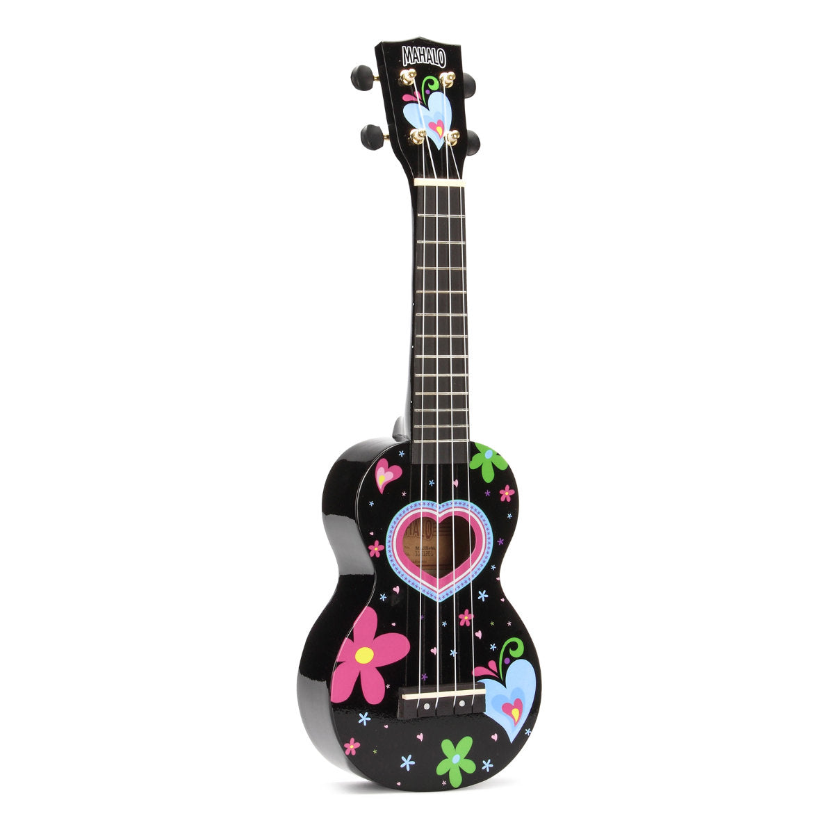 Mahalo MA1-HEBK Art Series Soprano Ukulele - Heart Graphic
