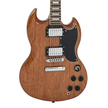 Vintage Guitars VS6M ReIssued Series Solid Body Double Cutaway Electric Guitar - Natural Mahogany