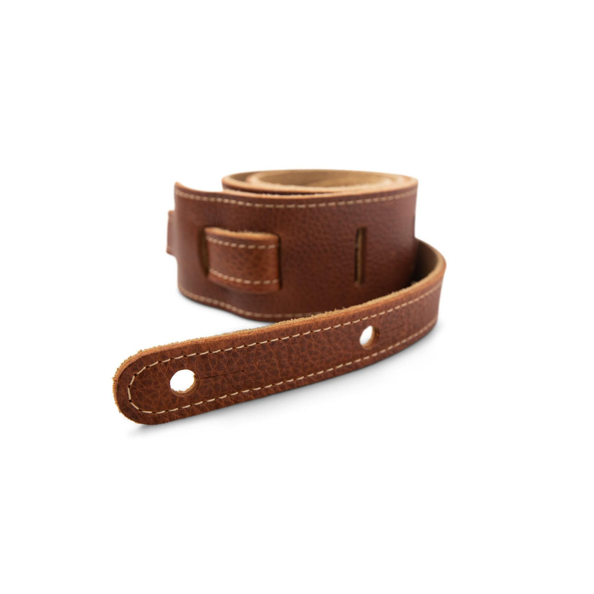Taylor 2.5" Leather Guitar Strap - Suede Back - Medium Brown