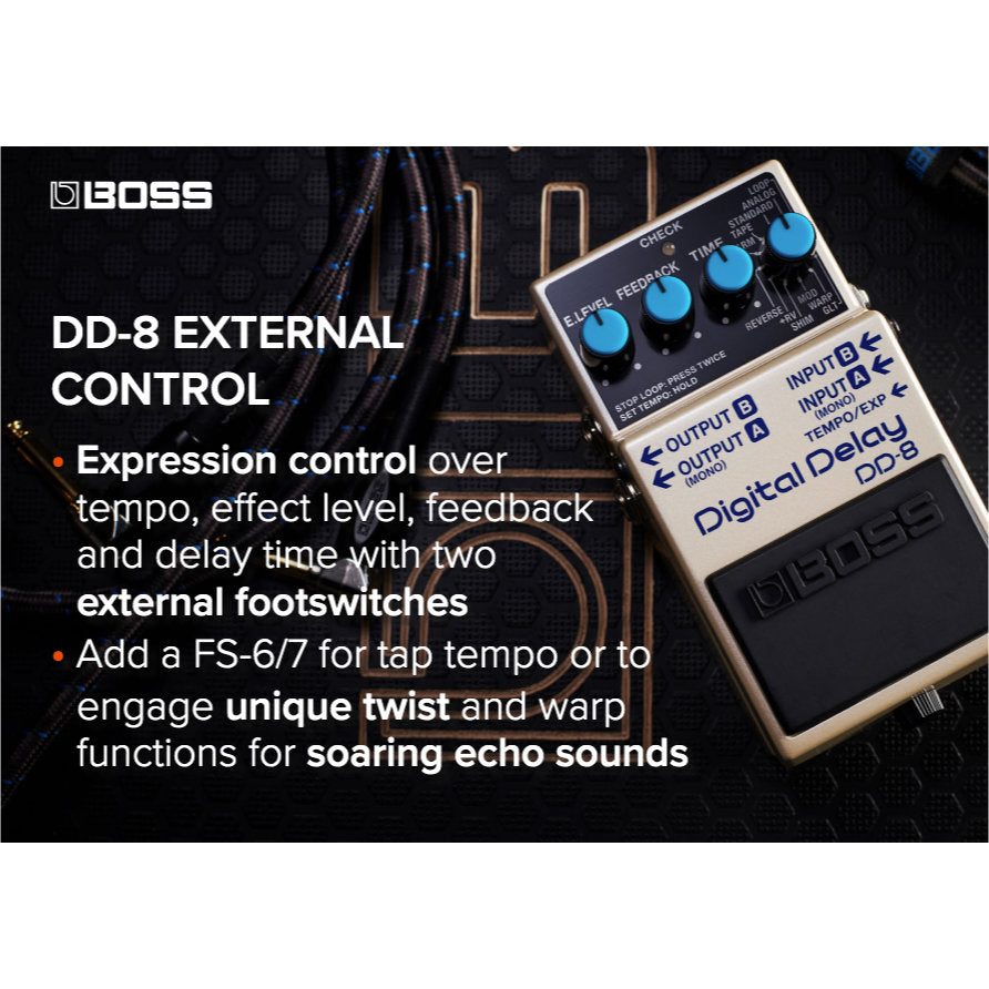 boss es-8 expression pedal BOSS DD-8 Digital Delay Pedal – Bananas At Large Inc.® Musical Instruments & Pro Audio