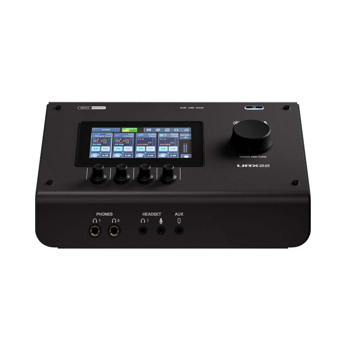 Yamaha URX22 Production Audio Interface w/ Touchscreen & Built-In Effects - Black