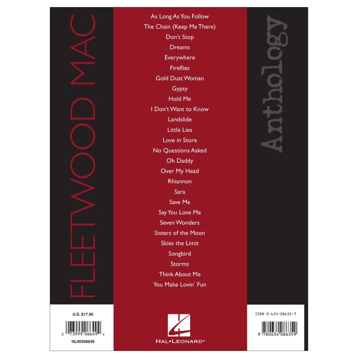 Hal Leonard Fleetwood Mac – Anthology - Piano/Vocal/Guitar Artist Songbook Softcover