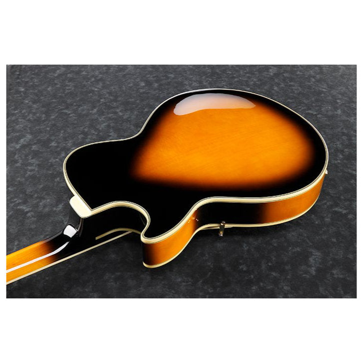 Ibanez GB10SEBS George Benson Signature Model Hollow Body Electric Guitar - Brown Sunburst - Bananas at Large®
