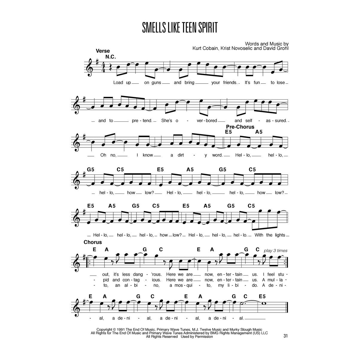 Hal Leonard Easy Pop Melodies - Third Edition - Guitar Method Softcover - Bananas at Large®