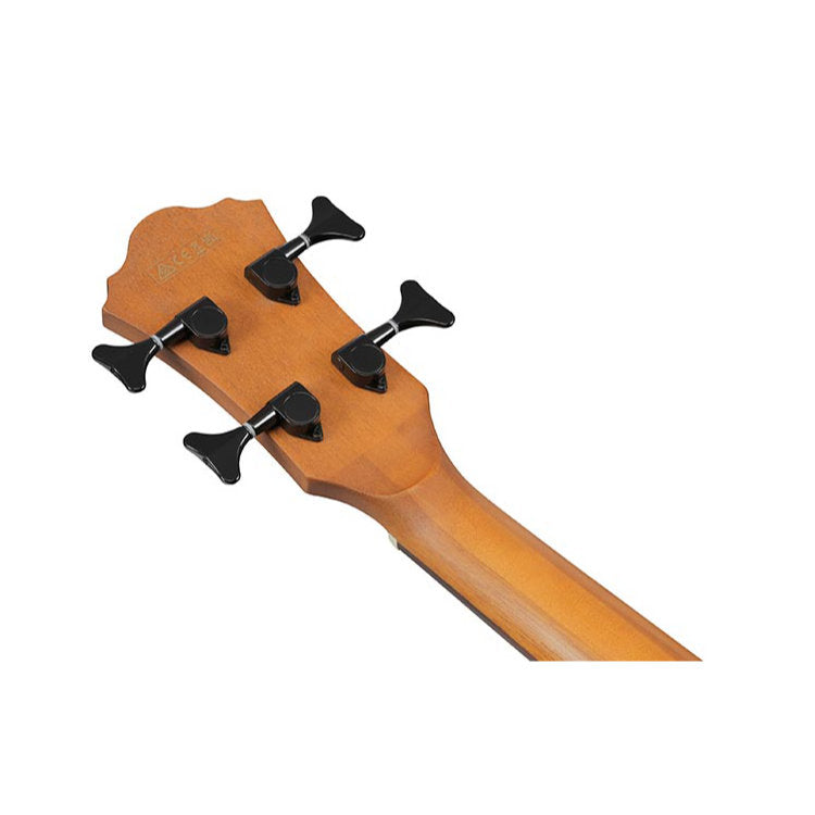 Ibanez Acoustic Bass Series Acoustic-Electric Bass Guitar - Transparent Black Sunburst High Gloss - Natural High Gloss Back and Sides