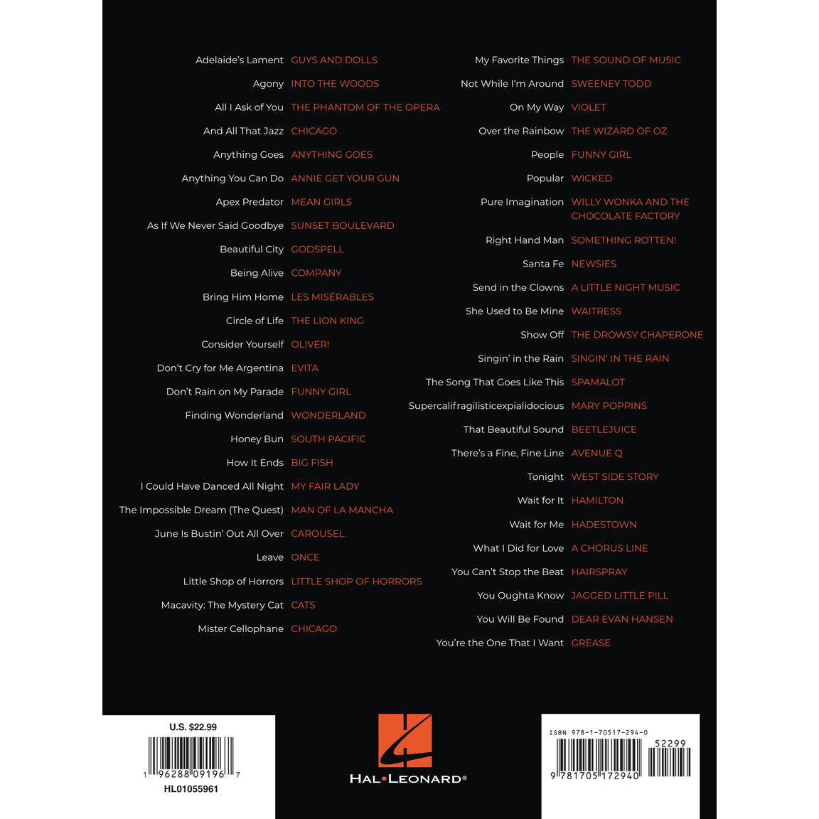 Hal Leonard First 50 Theater Songs You Should Play on Piano Easy Piano Songbook Softcover