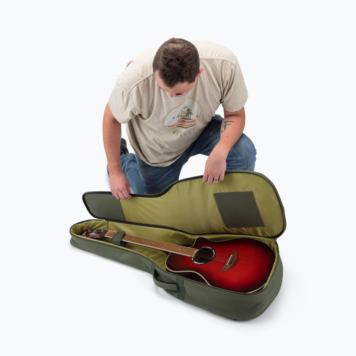 On-Stage Adventure Series Acoustic Guitar Gig Bag - Green