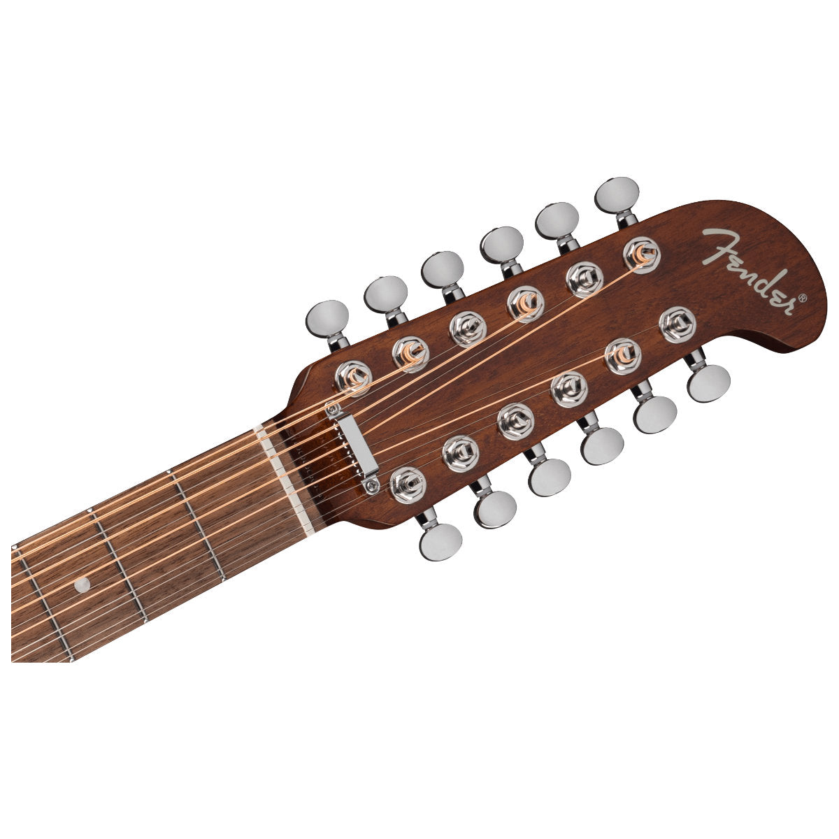 Fender California Deluxe Villager E 12-String Acoustic-Electric Guitar - Ivory Pickguard - Black
