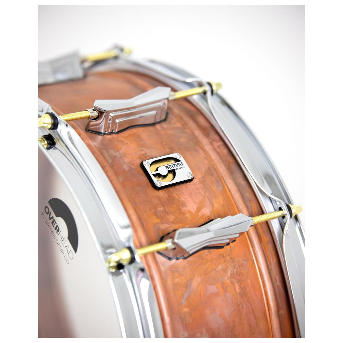 British Drum Co FB-14-60-SN Firebird Series Copper Over Brass Snare - 6in x 14in