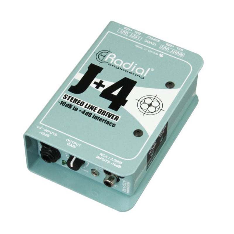 Radial J+4 Stereo Line Driver DI Box