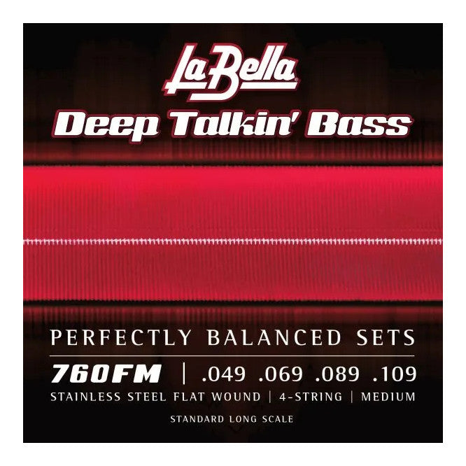 La Bella 760FM Deep Talkin' Bass Flat Wound Bass Strings - Medium - 49-109 - Bananas at Large®