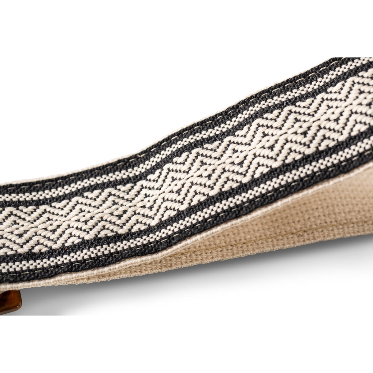 Taylor 2in Academy Jacquard Leather Guitar Strap - White/Black