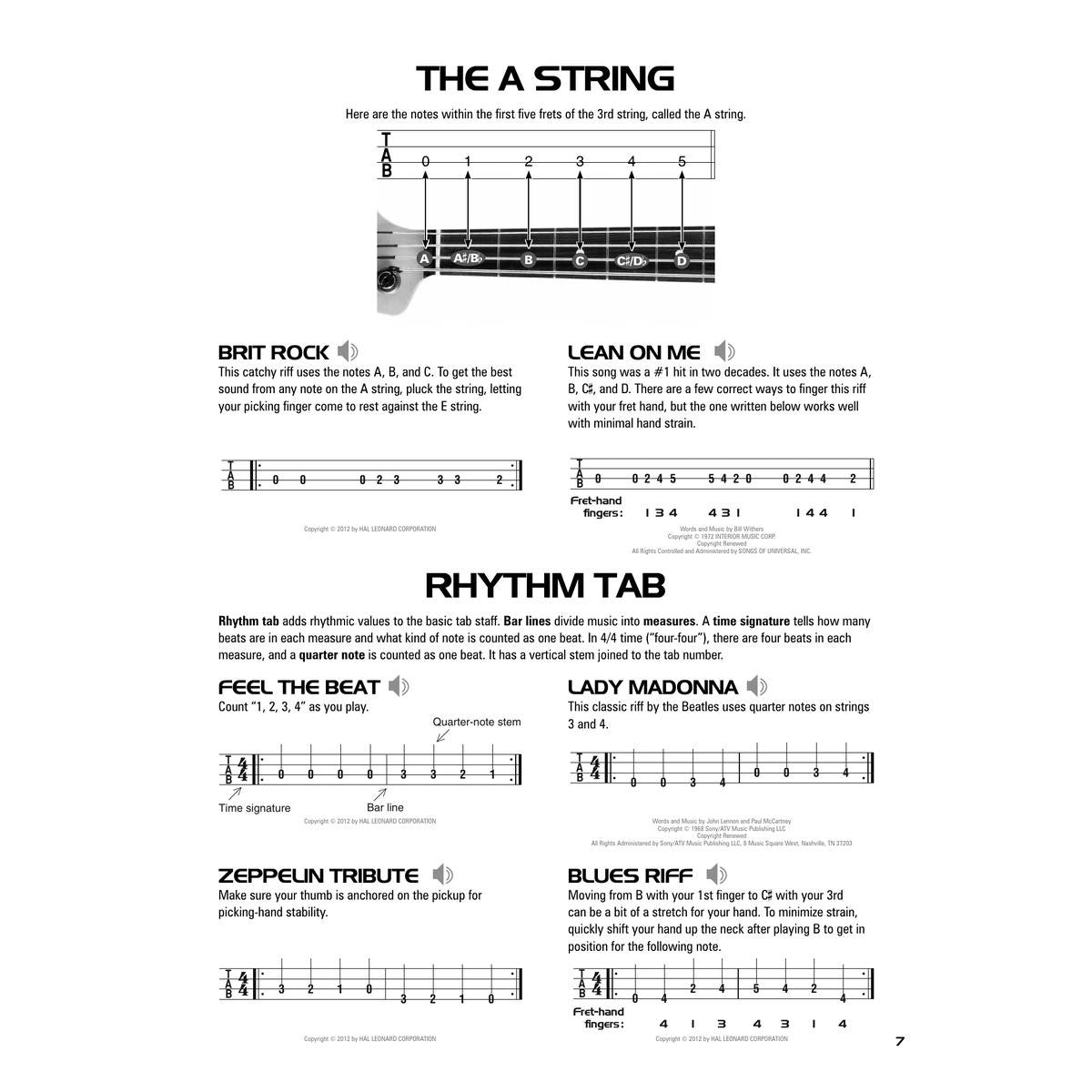 Hal Leonard Bass Tab Method Combo Edition of Books 1 & 2 - Bananas at Large®