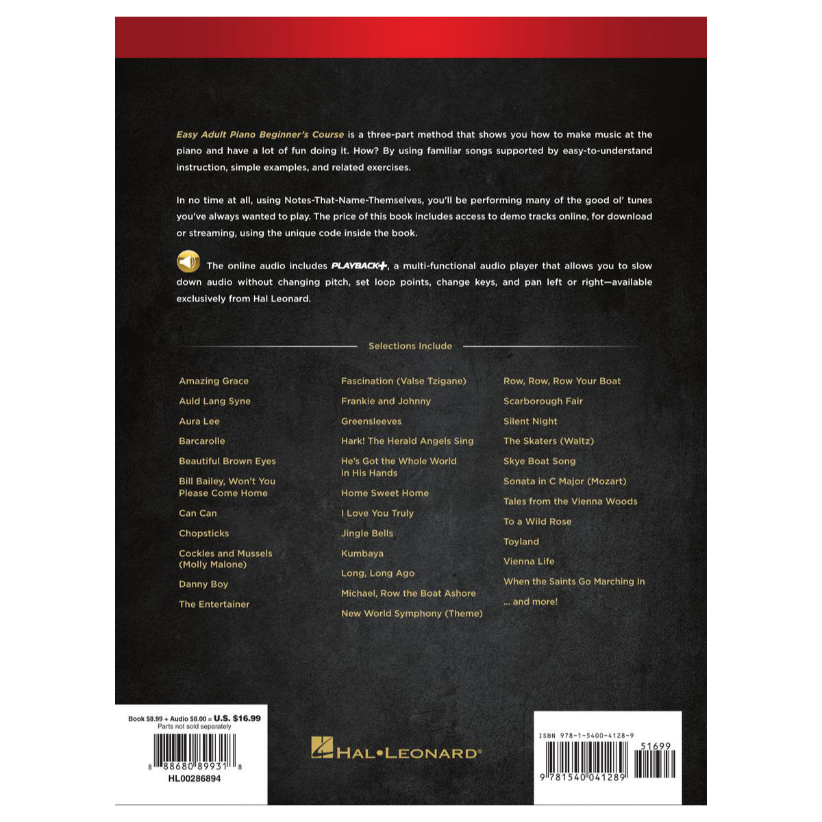 Hal Leonard Easy Adult Piano Beginner's Course - Updated Edition A Step-by-Step Learning System - Easy Adult Piano Softcover Audio Online - Bananas at Large®