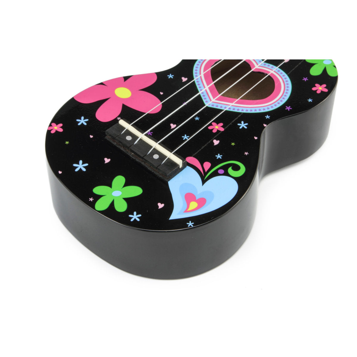 Mahalo MA1-HEBK Art Series Soprano Ukulele - Heart Graphic