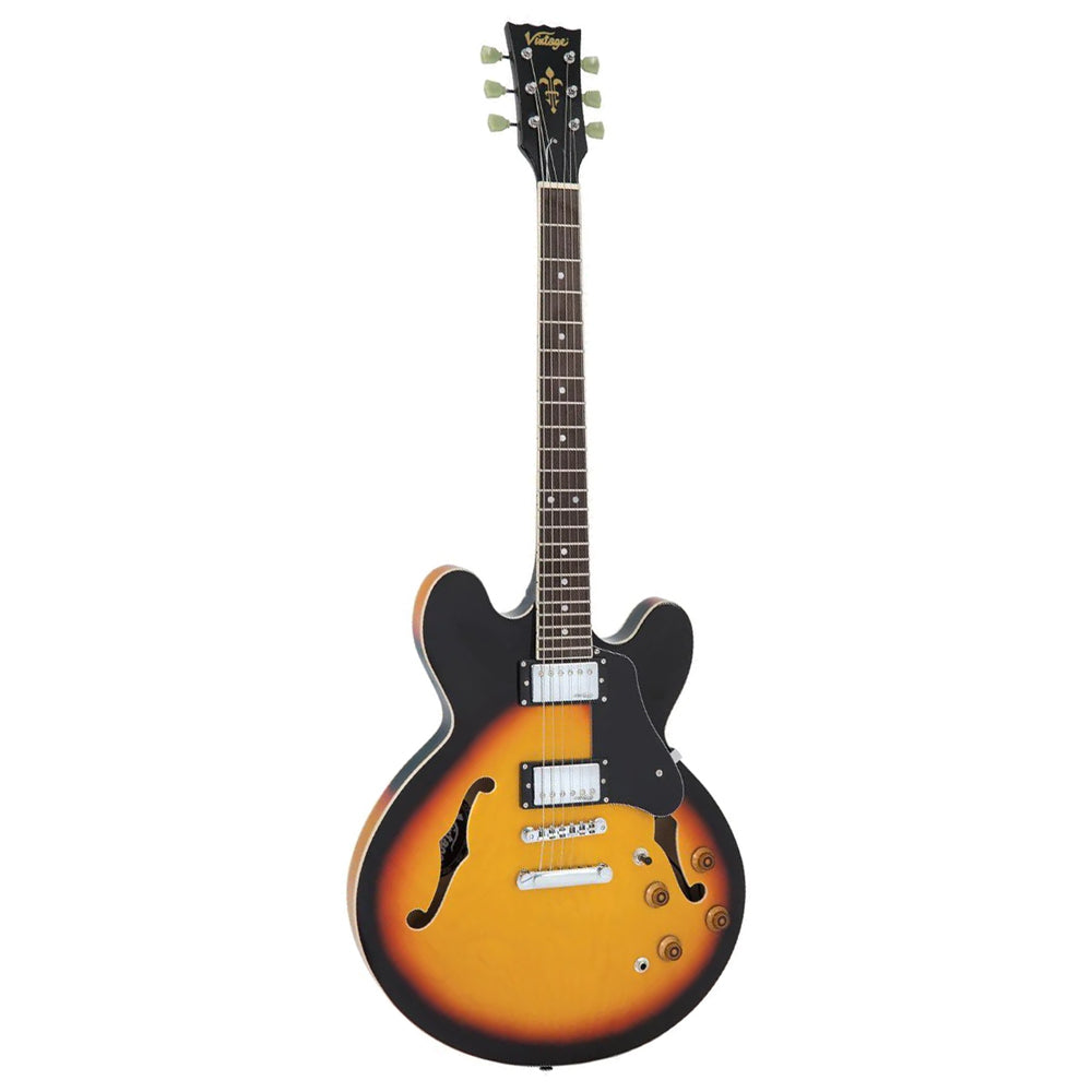 Vintage Guitars VSA500 ReIssued Semi-Hollow Electric Guitar - Sunburst