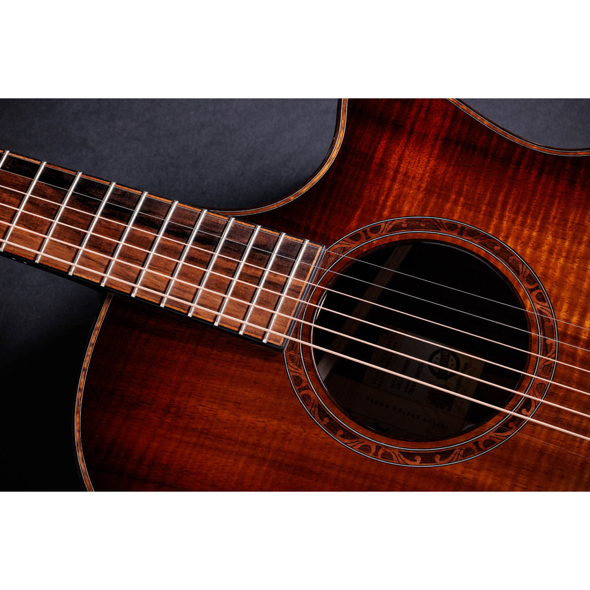 Taylor Custom Shop Limited Edition C24ce B6002 Grand Auditorium Acoustic-Electric Guitar - Figured Hawaiian Koa/Indian Rosewood (Figured Hawaiian Koa Wedge)