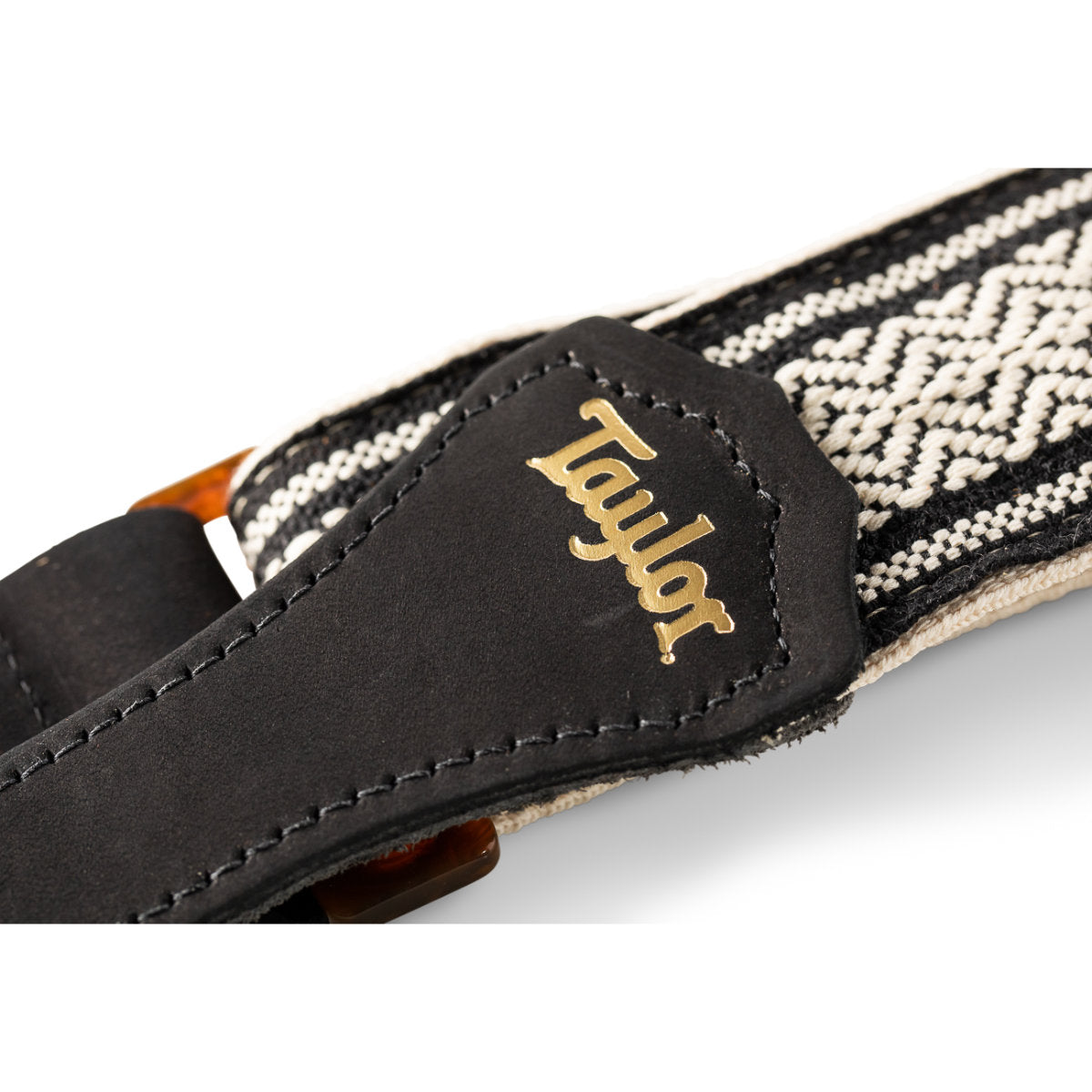 Taylor 2in Academy Jacquard Leather Guitar Strap - White/Black