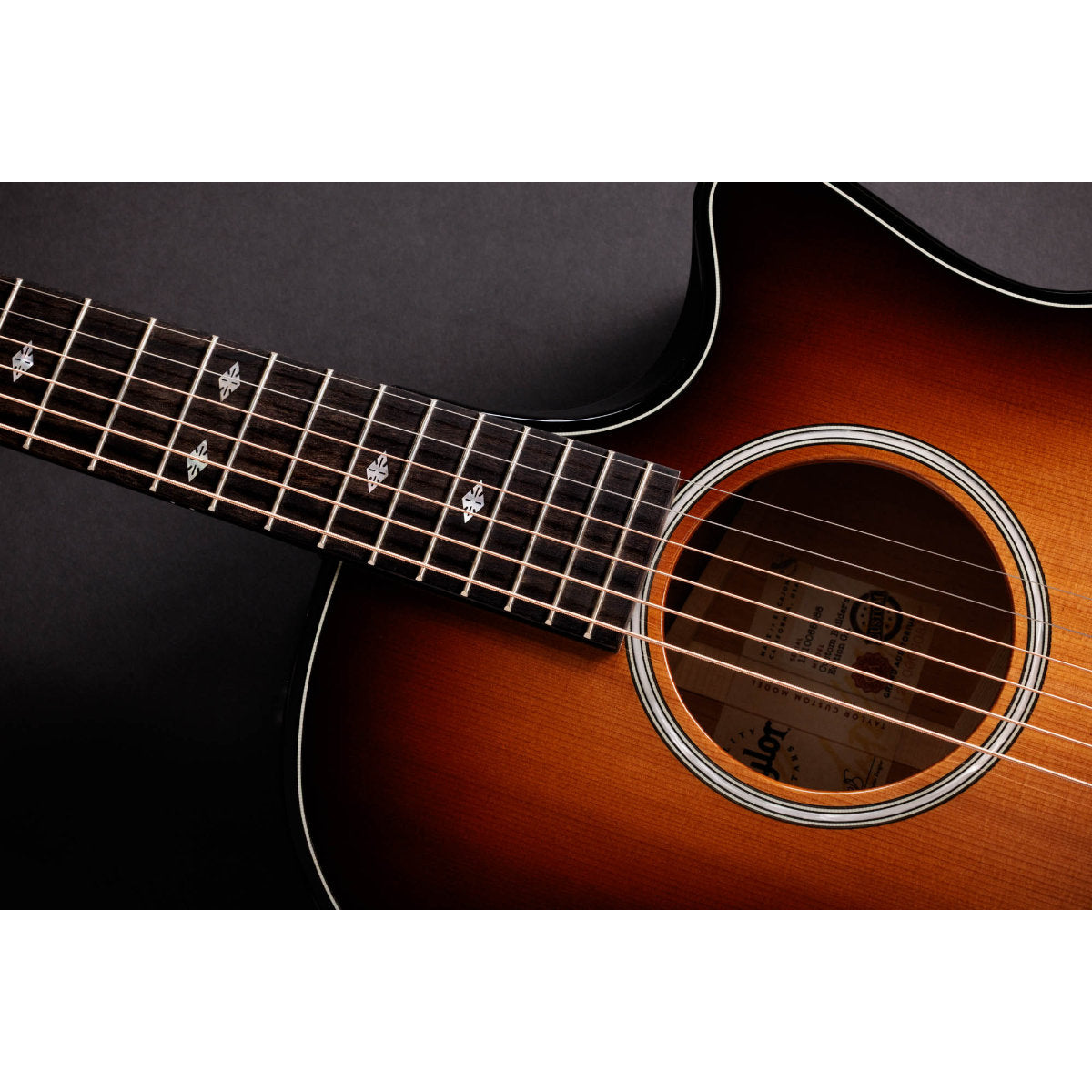 Taylor Custom Shop Limited Edition C14ce C0798 Grand Auditorium Acoustic-Electric Guitar - Striped Western Red Cedar/Mahogany