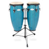 Toca Percussion Synergy Series Wood Conga Set with Stand - Transparent Blue