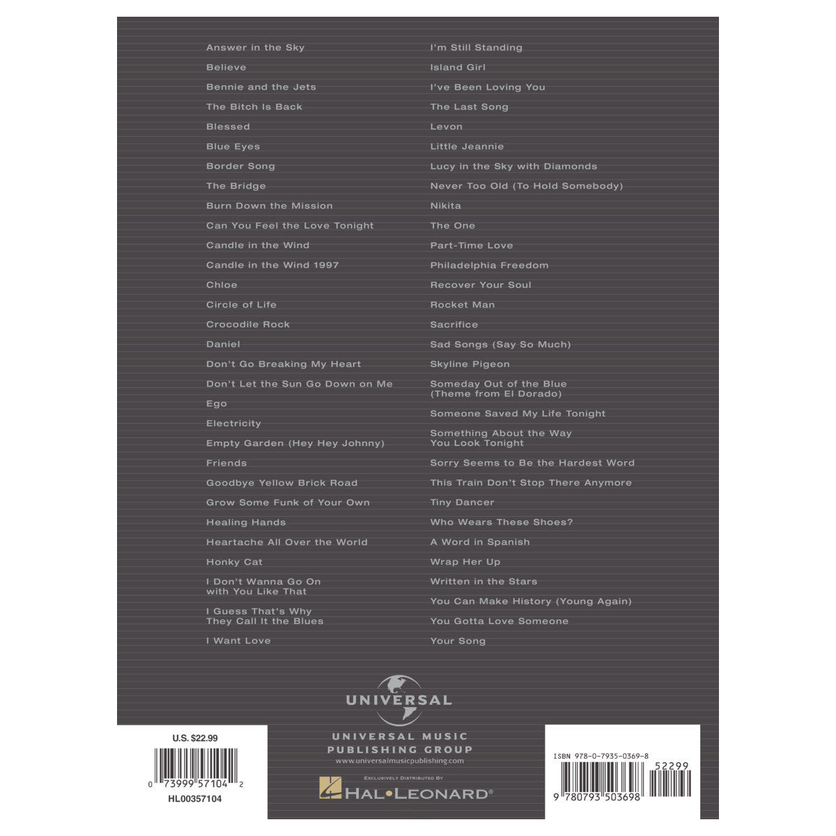 Hal Leonard Elton John Anthology - 2nd Edition Piano/Vocal/Guitar Artist Songbook Softcover