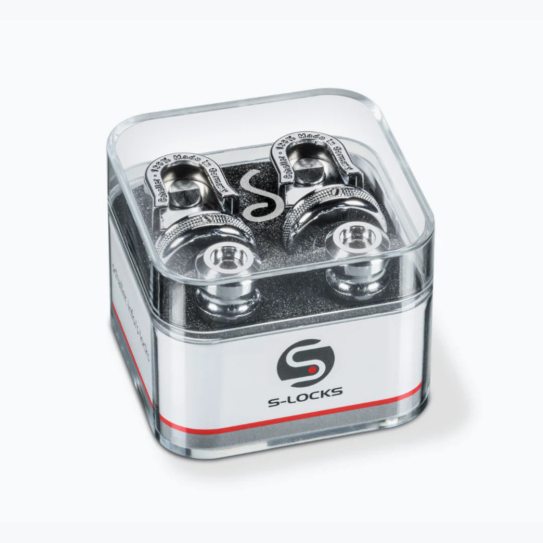 Schaller 445 S-Lock Guitar Strap Lock System - Chrome - Bananas at Large®