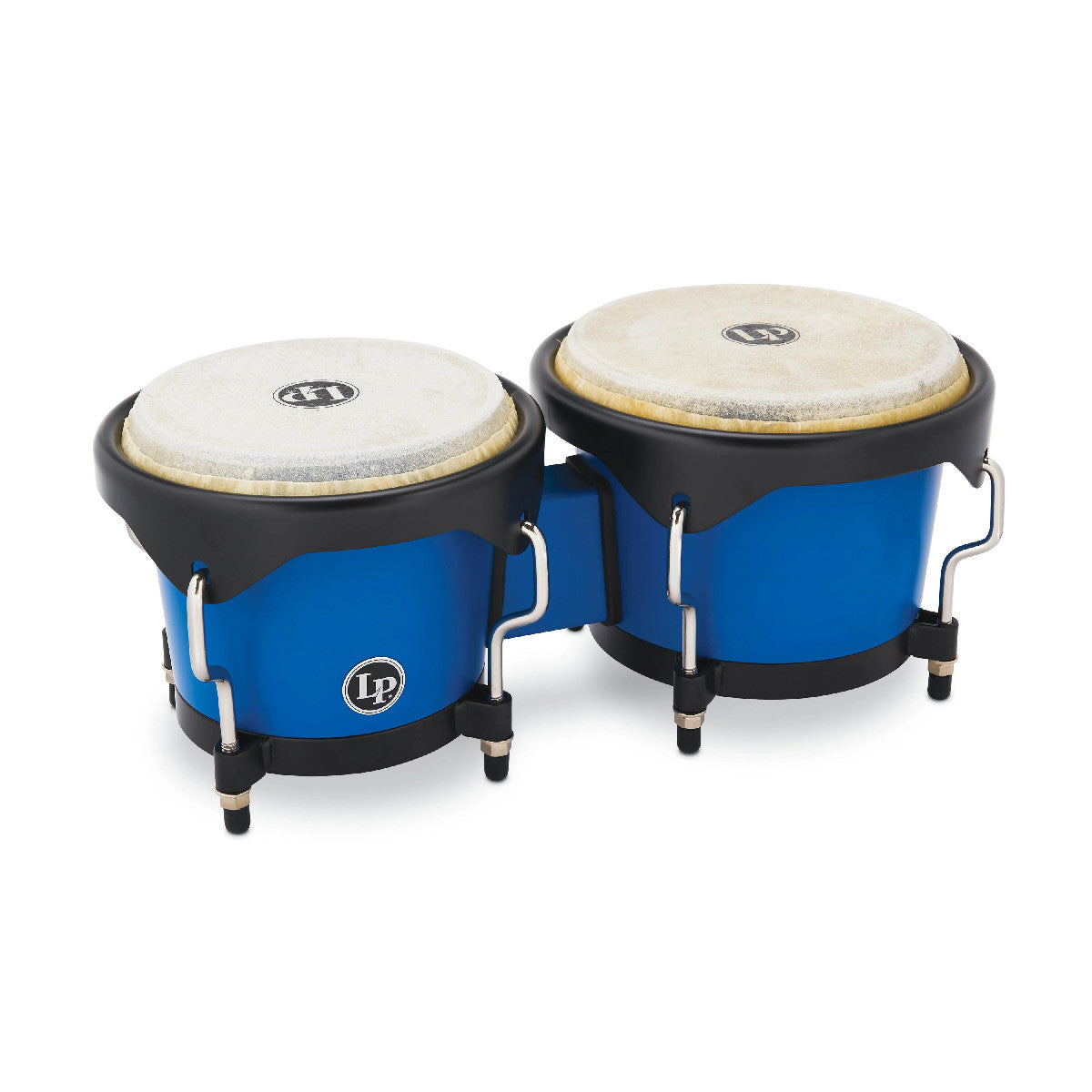 Latin Percussion Discovery 6-1/4 in. & 7-1/4 in. Bongo Set - Race Car Blue w/ Black Hardware