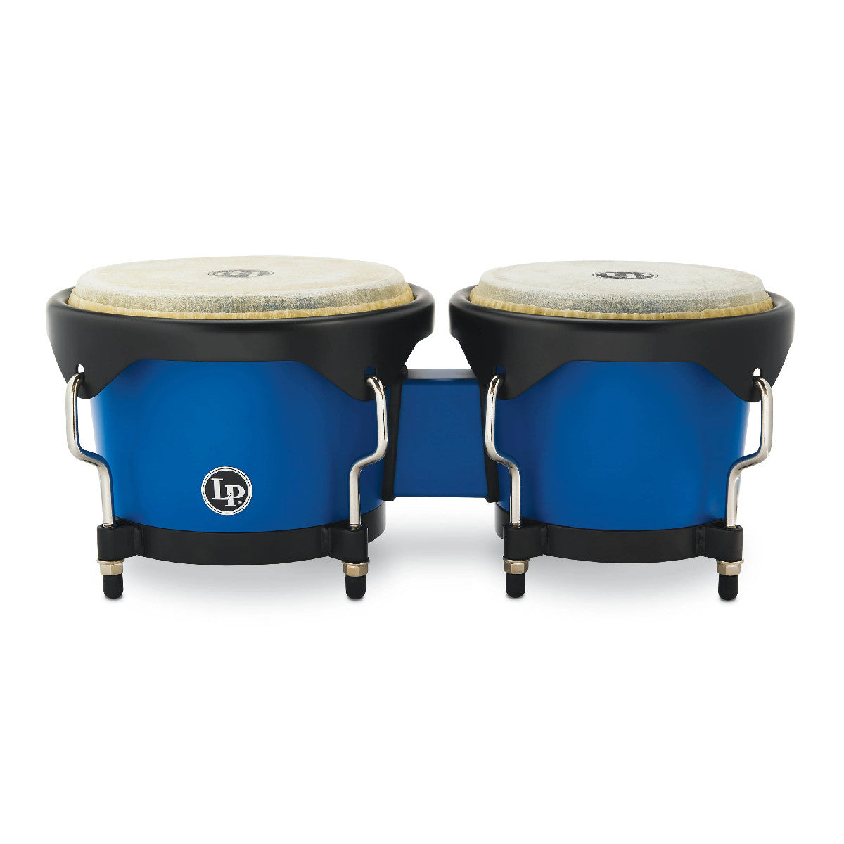 Latin Percussion Discovery 6-1/4 in. & 7-1/4 in. Bongo Set - Race Car Blue w/ Black Hardware