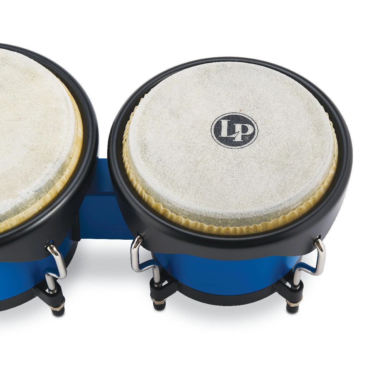 Latin Percussion Discovery 6-1/4 in. & 7-1/4 in. Bongo Set - Race Car Blue w/ Black Hardware