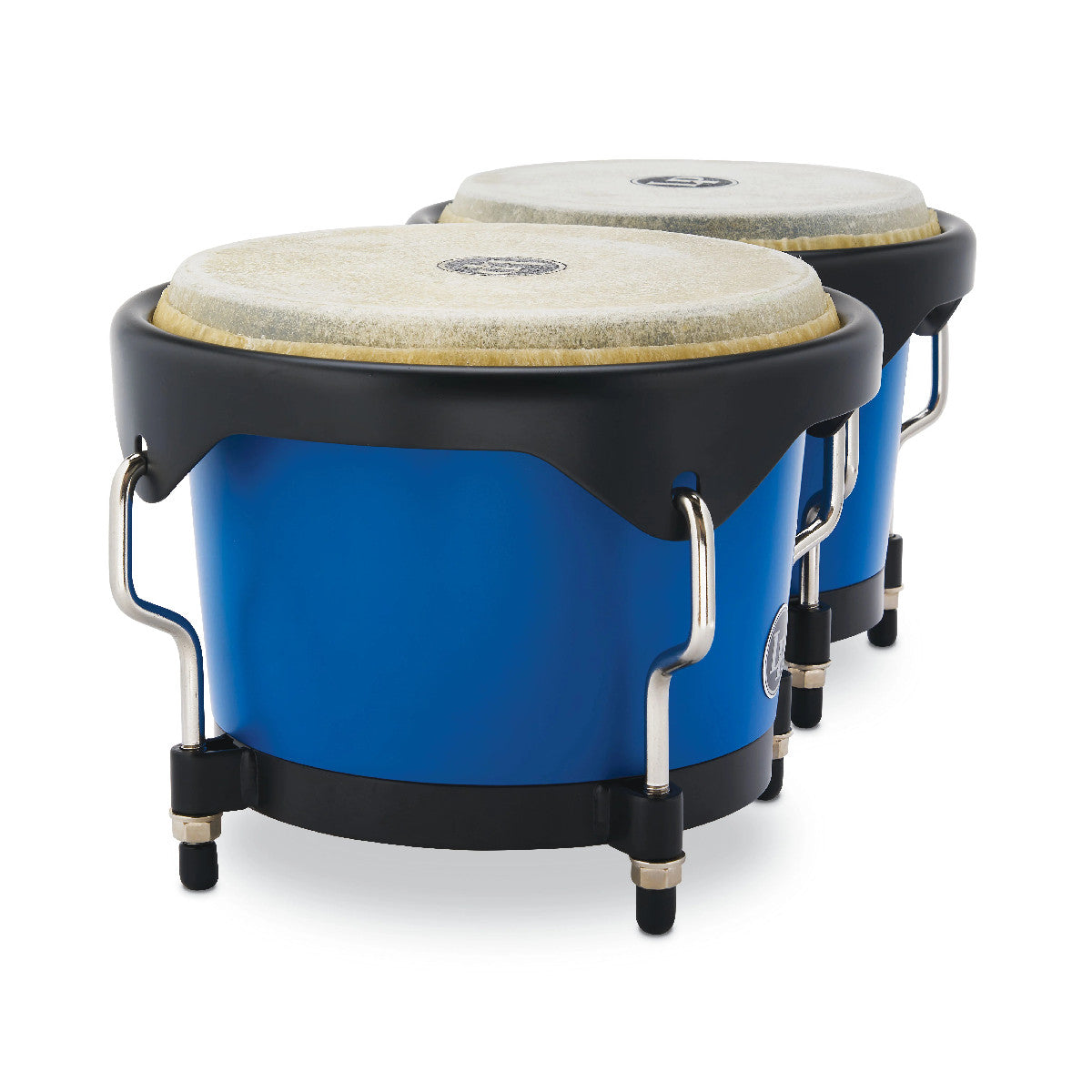 Latin Percussion Discovery 6-1/4 in. & 7-1/4 in. Bongo Set - Race Car Blue w/ Black Hardware