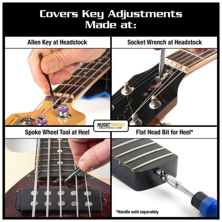 MusicNomad Premium Guitar Tech Truss Rod Wrench Set - 11 pcs.