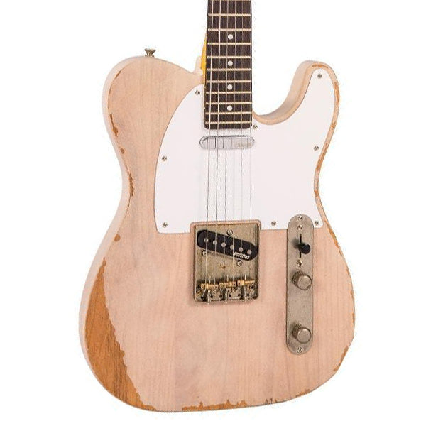 Vintage Guitars V62 ICON T-Style Electric Guitar - Distressed Ash Blonde